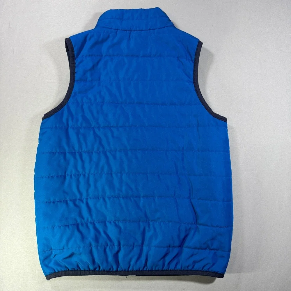 OshKosh Bgosh Kids Blue Puffer Vest Size 7 Quilted Full Zip Sleeveless Jacket